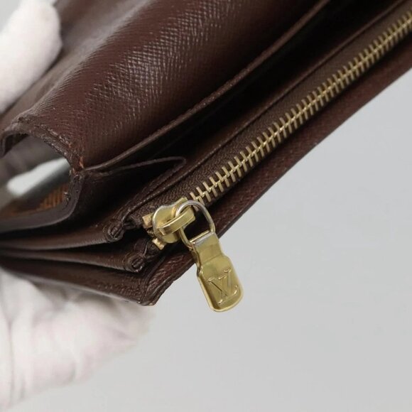 LOUIS VUITTON Damier Ebene Portefeuille Sarah Long Wallet N60491 LV Auth 135012 - Picture 9 of 16